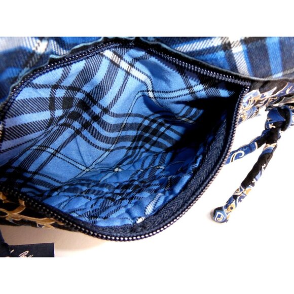 Vera Bradley Windsor Navy Quilted Drawstring Backpack - Picture 9 of 12